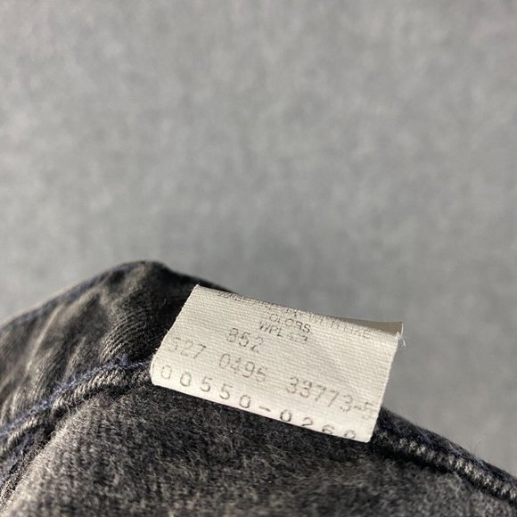 Vintage Levi's Jeans Men's 34x36 550 90s Charcoal Gray Denim Relaxed Fit Tapered - Picture 9 of 9